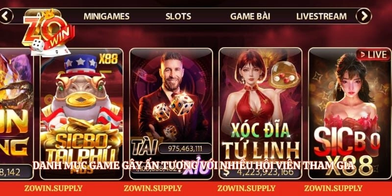 Danh mục game gây ấn tượng với nhiều hội viên tham gia