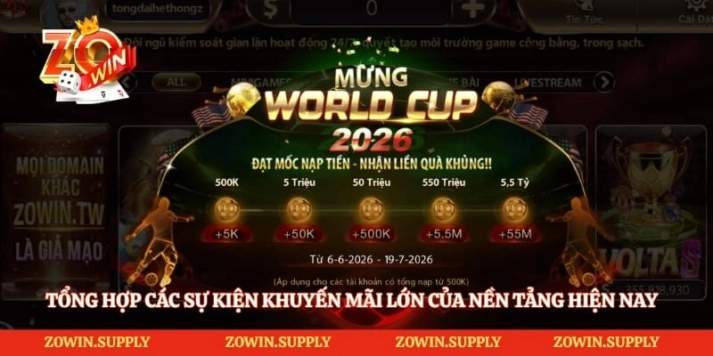 Tổng hợp các sự kiện khuyến mãi lớn của nền tảng hiện nay